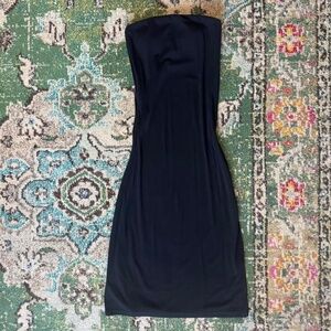 Women's Aerie Offline Black Strapless Bodycon Activewear or Loungewear Dress